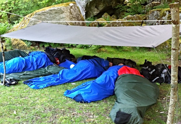 Bivvying under a tarp